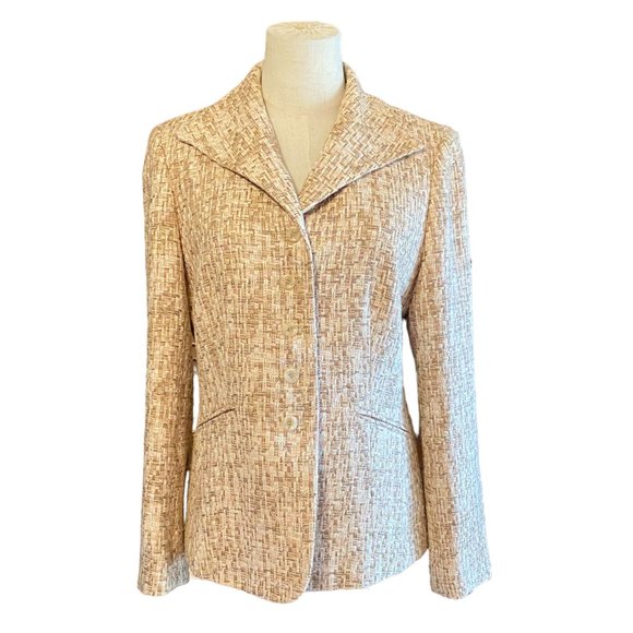 Talbots Jackets & Blazers - Talbot's Cotton & Silk Blend Pink Blazer - Women Size 8